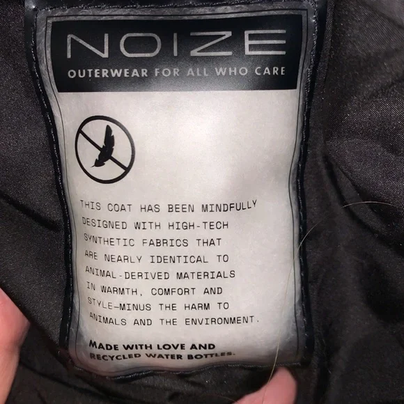 NOIZE Shiny Black Puffer Jacket - Picture 8 of 14